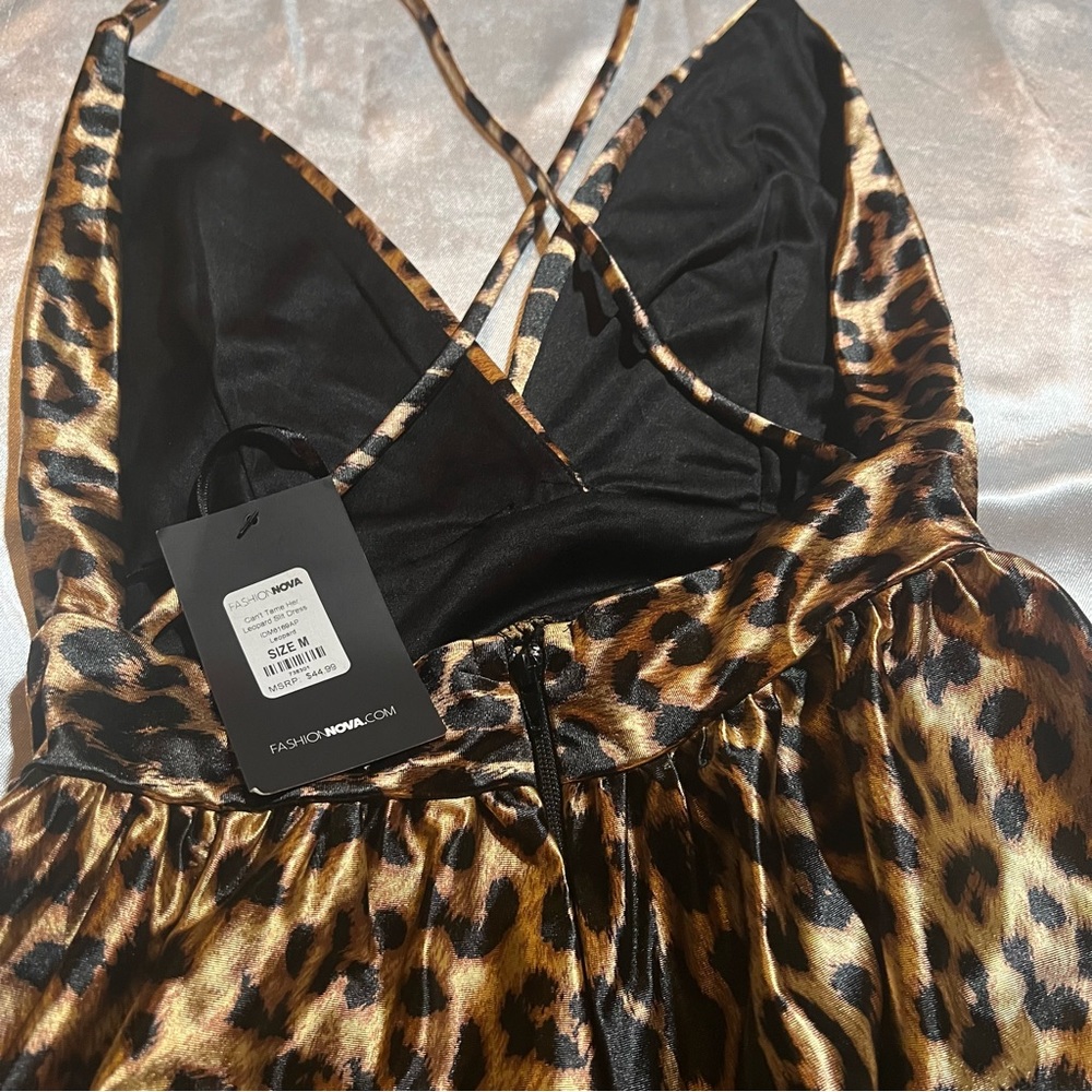 Can't Tame Her Leopard Slit Dress - Leopard - Picture 7 of 10